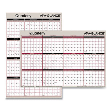AT-A-GLANCE® Vertical-horizontal Erasable Quarterly-monthly Wall Planner, 32 X 48, 12-month(july-june): 2021-2022, 12-month(jan-dec): 2022 freeshipping - TVN Wholesale